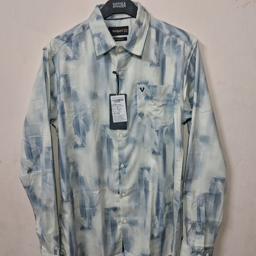 Badgers Men's Cotton Slim Fit Print Full Sleeves Casual Shirts